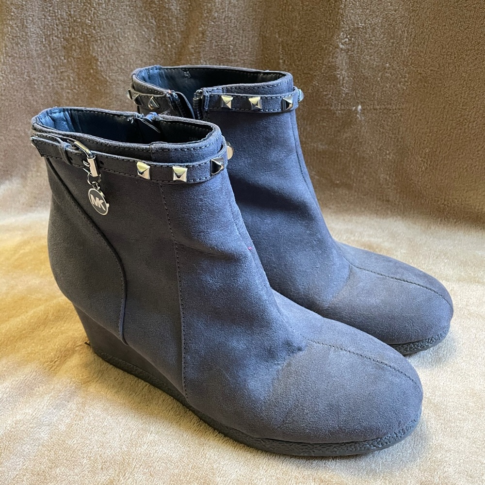 Michael by Michael Kors Gray Wedge Bootie